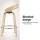 Artiss 2x Swivel Bar Stools White PU Leather, Plywood, Low Back, 64cm Seat, Counter Chairs, Chrome Footrest