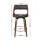Artiss 2x 65cm Swivel Bar Stools - Walnut Wood, PU Leather, Chrome Footrest, Anti-Slip Feet, Stylish Modern Design