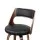 Artiss 2x 65cm Swivel Bar Stools - Walnut Wood, PU Leather, Chrome Footrest, Anti-Slip Feet, Stylish Modern Design