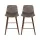 Artiss Bentwood Bar Stools Set of 2 - PU Leather Seat, Walnut Finish, Metal Footrest, Anti-Slip Feet, 130kg Capacity