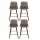 Artiss Bar Stools Set of 4, Vintage PU Leather, Solid Wood, Walnut Finish, 48.5x48.5x88cm, Stylish Home Café Seating