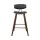 Artiss 2x Mika Bar Stools - Walnut Finish, PU Leather Padded Seat, Solid Wood Frame, Metal Footrest, 87cm Height