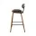 Artiss 2x Mika Bar Stools - Walnut Finish, PU Leather Padded Seat, Solid Wood Frame, Metal Footrest, 87cm Height