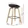 Artiss 2x Bar Stools Black, 67cm Seat, Wooden Legs, PP Plastic Seat, Metal Footrest, Anti-Slip Protectors, Modern Design