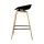 Artiss 2x Bar Stools Black, 67cm Seat, Wooden Legs, PP Plastic Seat, Metal Footrest, Anti-Slip Protectors, Modern Design