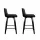 Artiss Swivel Bar Stools - Black PU Leather, Solid Plywood Frame, 360° Swivel, 92cm Height, Set of 2 with Footrest