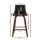 Artiss 2x Bar Stools - Swivel 360° Leather Padded Seat, Wooden Frame, Chrome Footrest, Anti-Slip Feet, 87cm Height