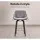 Artiss 2x Bar Stools Swivel Velvet Padded 70cm Bentwood Solid Wood Grey with Chrome Footrest and Contoured Backrest
