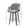 Artiss Set of 3 70cm Bar Stools Swivel Velvet Dining Chairs with Chrome Footrests and Anti-Slip Feet Grey