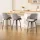 Artiss Set of 3 70cm Bar Stools Swivel Velvet Dining Chairs with Chrome Footrests and Anti-Slip Feet Grey