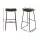 Artiss Set of 4 Bar Stools 76cm Faux Leather Padded Seat, Solid Timber Base, Metal Frame, Wooden & Black