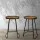 Artiss Bar Stools Pinewood Tractor Seat 65cm Black Legs Vintage Industrial Design Retro Style Pair 1-Year Warranty
