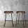 Artiss Bar Stools Pinewood Tractor Seat 65cm Black Legs Vintage Industrial Design Retro Style Pair 1-Year Warranty