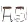 Artiss Bar Stools, Elm Wood, 65cm, Black Legs, Vintage Tractor Seat, Industrial Style, Set of 4, Retro Design