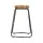 Artiss 2x Tractor Bar Stools with Vintage Pine Wood Seat, Heavy Duty Steel Base, 65cm - Industrial Retro Design