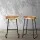 Artiss 2x Tractor Bar Stools with Vintage Pine Wood Seat, Heavy Duty Steel Base, 65cm - Industrial Retro Design