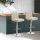 Artiss 2x Bar Stools Beige PU Leather, Gas Lift, Chequered Backrest, 360° Swivel, Height Adjustable, 150kg Capacity