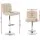 Artiss Set of 4 Bar Stools Beige PU Leather, Gas Lift Adjustable Height, Chrome Base, 360° Swivel, 150kg Capacity