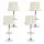 Artiss Set of 4 Bar Stools Beige PU Leather, Gas Lift Adjustable Height, Chrome Base, 360° Swivel, 150kg Capacity