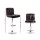 Artiss 2x Bar Stools - Chocolate PU Leather, Adjustable Gas Lift, 360° Swivel, Chrome Finish, 68-81cm Seat Height