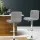 Artiss 2x Bar Stools - Grey Faux Linen Fabric, Chrome Finish, Adjustable Height 68-81cm, Swivel Kitchen Counter Chairs
