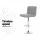 Artiss 4x Grey Fabric Bar Stools Gas Lift Swivel 68–81cm Height Adjustable Chrome Base Modern Kitchen Chairs