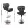 Artiss 2x Black Bar Stools - PU Leather, Chrome Base, Gas Lift, 88-108cm Height Adjustable, Set of 2 Premium Comfort