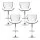 Artiss Set of 4 White Bar Stools Gas Lift Swivel PU Leather Seat Adjustable Height Chrome Steel Base Modern