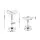 Artiss 2x White Bar Stools - PU Leather, Gas Lift, 360° Swivel, Chrome Base, Height Adjustable, Floor Protector