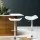 Artiss 2x White Bar Stools - PU Leather, Gas Lift, 360° Swivel, Chrome Base, Height Adjustable, Floor Protector