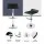 Artiss Sena 2x Bar Stools Black - Adjustable PU Leather Chairs with 360° Swivel, Gas Lift, Chrome Finish, 56-77cm Height
