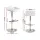Artiss Sena 4x White Bar Stools - Adjustable Height PU Leather, 360° Swivel, Chrome Finish, Modern Kitchen Chairs