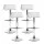 Artiss Sena 4x White Bar Stools - Adjustable Height PU Leather, 360° Swivel, Chrome Finish, Modern Kitchen Chairs
