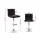 Artiss 2x Bar Stools Black PU Leather, 360° Swivel, Adjustable Height, Chrome Finish, Padded Seat, Floor Protector