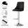Artiss Bar Stools Set of 2 Black Leather Swivel Adjustable 95-117cm Bentwood Back Kitchen Counter Chairs