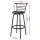 Artiss 2x Swivel Bar Stools - Black PU Leather, Curved Backrest, 360° Swivel, Steel Frame, 99cm Height, Set of