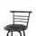 Artiss 2x Swivel Bar Stools - Black PU Leather, Curved Backrest, 360° Swivel, Steel Frame, 99cm Height, Set of