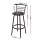 Artiss Set of 4 Swivel Bar Stools Black PU Leather Padded Seat 75cm Height Metal Frame for Kitchen or Bar
