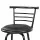 Artiss Set of 4 Swivel Bar Stools Black PU Leather Padded Seat 75cm Height Metal Frame for Kitchen or Bar