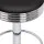 Artiss Set of 2 Backless PU Leather Bar Stools - Black, Chrome Finish, Swivel, Adjustable Height, Modern Design