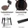 Artiss Vintage Bar Stool - Adjustable Height, 360° Swivel, Elm Wood Seat, Metal Frame, Anti-Slip, 63.5-79.5cm