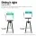 Artiss Vintage Bar Stool - Adjustable Height, 360° Swivel, Elm Wood Seat, Metal Frame, Anti-Slip, 63.5-79.5cm