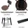 Artiss Bar Stools 2x Vintage Metal and Elm Wood Swivel Chairs, Adjustable Height 63.5–79.5cm, Black Frame