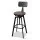 Artiss 3 Piece Bar Stool Set with 360° Swivel, Adjustable 63.5–79.5cm Seat Height, Backrests, Black and Wood
