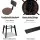 Artiss 3 Piece Bar Stool Set with 360° Swivel, Adjustable 63.5–79.5cm Seat Height, Backrests, Black and Wood
