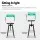 Artiss 4x Angus Adjustable Bar Stools with Backrest, Elm Wood Seat, 360° Swivel, Metal Frame, 63.5-79.5cm Height