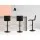 Artiss 2x Bar Stools Black - Gas Lift, Faux-Linen Fabric, High Density Foam, 360° Swivel, Adjustable Height, Set of 2