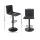 Artiss 4x Black Bar Stools Set - Gas Lift, 360° Swivel, Faux-Linen, High-Density Foam, Adjustable Height 88-108cm