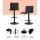 Artiss 4x Black Bar Stools Set - Gas Lift, 360° Swivel, Faux-Linen, High-Density Foam, Adjustable Height 88-108cm