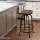 Artiss Adjustable Bar Stool - Elm Wood Seat, Steel Frame, Swivel Design, 70-90cm, Industrial Style, Anti-Slip Base